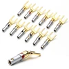 YT 8/12PCS Nakamichi Gold Plated Y/U- type Banana Plugs Set Cable Wire Connector Fork Spade Speaker Plug Adapter Audio Terminals ► Photo 1/6