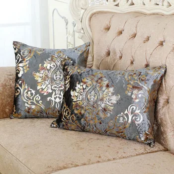 

Flower Bronzing Pillow Cover Home Room Pillow Case Decoration Car Sofa Throw Cushion Case Decoration