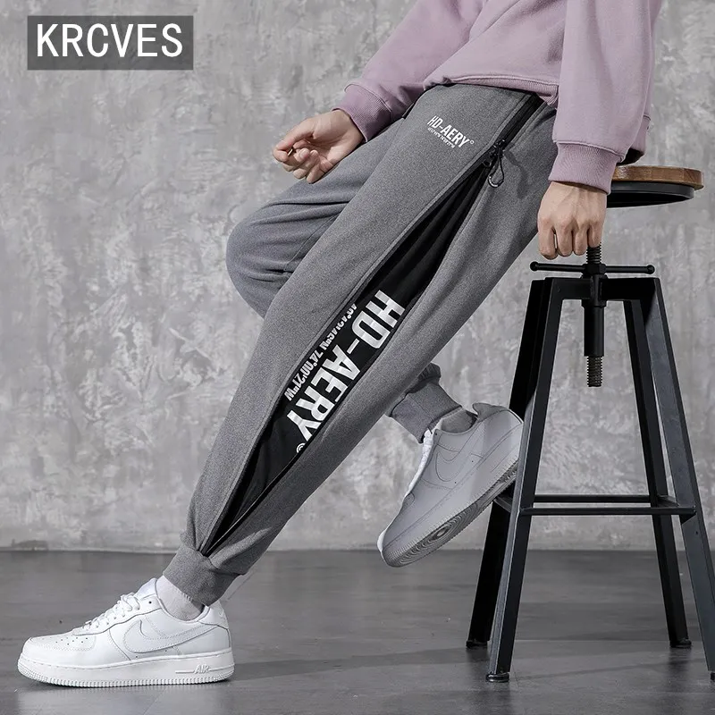 

Autumn New Style Small Legged Pants Sports Pants Men's Loose Legged Closing Up Trousers grey Trousers Casual Pants