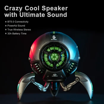 

GravaStar G1 Bluetooth Portable Speaker Outdoor Portable Folding Stereo Wireless Speaker with Ambient Light for Home Theater