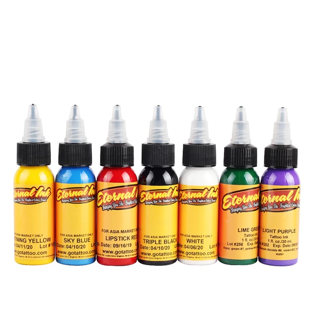 7colors goochie tintas tattoo pigments dynamic eternal ink permanent tattoo  ink set pigment tinta tattoo tintas para tatuajes - AliExpress