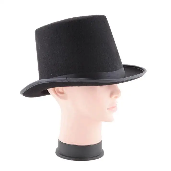 Satin Felt Top Hat Magician Gentleman Adult 20's Costume Tuxedo Victorian Cap Halloween Xmas