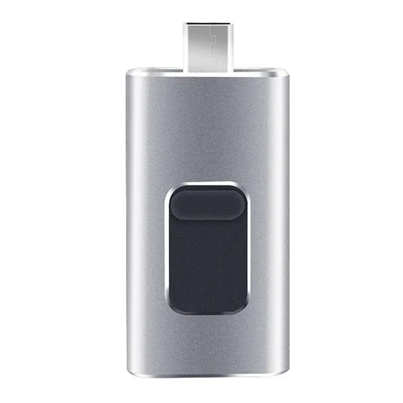 Новая USB вспышка 16 ГБ 32 ГБ 64 ГБ 128 ГБ флеш-накопитель USB 3,0 OTG накопитель iflash Memory Stick для телефонов iphone iOS type C Android - Цвет: Серебристый