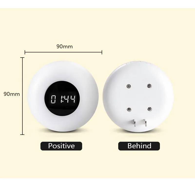 tempo, escurecimento stepless, controle remoto, luz noturna