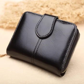 

High Quality Leather Coin Purse Women Small Wallet Change Purses Mini Zipper Money Bags Children Pocket Wallets Porta Moedas
