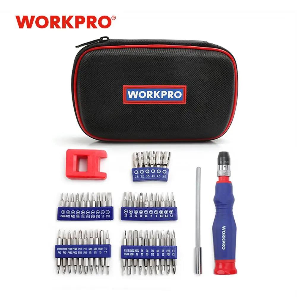 Набор прецизионных отверток WORKPRO 69 в 1 отвертка с быстрой нагрузкой и набором бит
