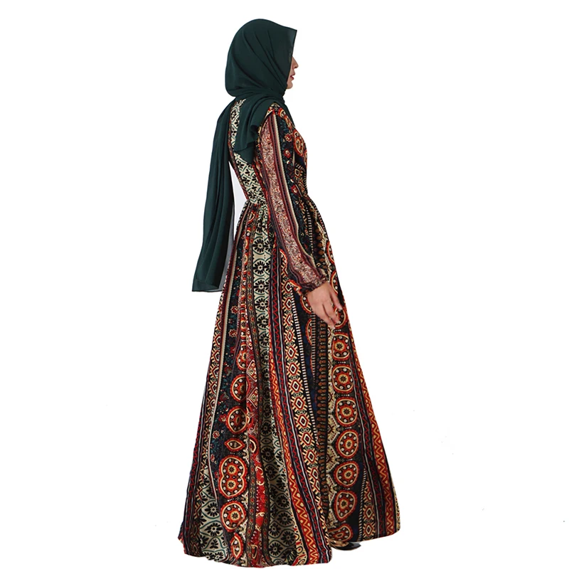 Abaya Дубай Кафтан Макси арабский мусульманское платье для женщин хиджаб