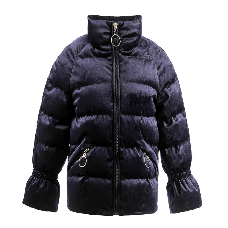 

Stand Collar Zipper Versatile Elegant Korean-style 2018 Autumn Slimming Warm Cotton-padded Clothes