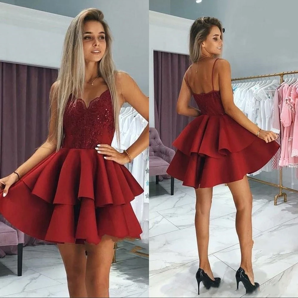 New Dark Red Homecoming Dresses with ...