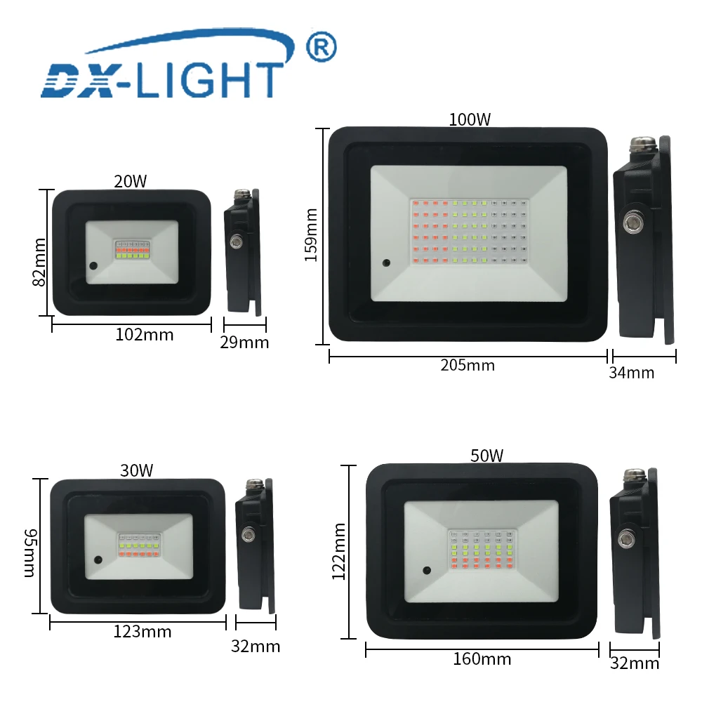 Светодиодный точечный светильник на открытом воздухе RGB прожектор светильник 20W 30W 50W 100W Отражатель лампы проектора 110 V/220 V RGB прожектор светильник IP68 ландшафтный светильник Инж