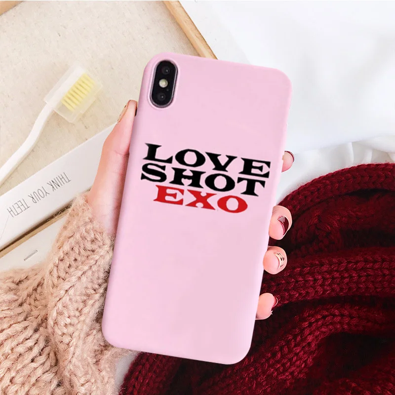 Exo Love Shot чехол для телефона для IPhone 11 Pro Max X 7 Plus XS 10 чехол силиконовый чехол для телефона для IPhone 6S 8 6 Plus XS Max чехол - Цвет: -3