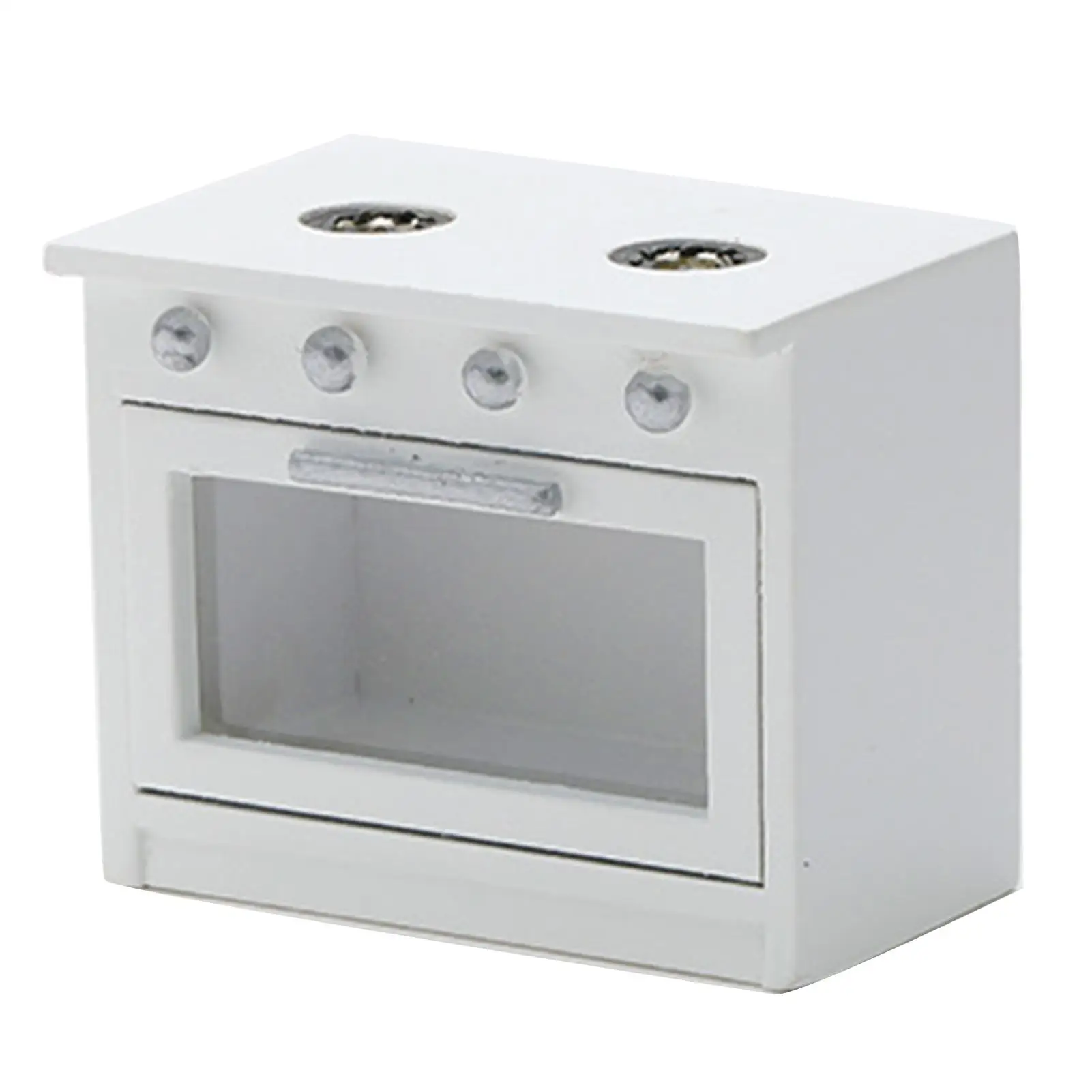 Kids Toy Mini Furniture Play Simulation Kitchen Gas Stove Model for Doll House Decor Birthday Christmas Gift