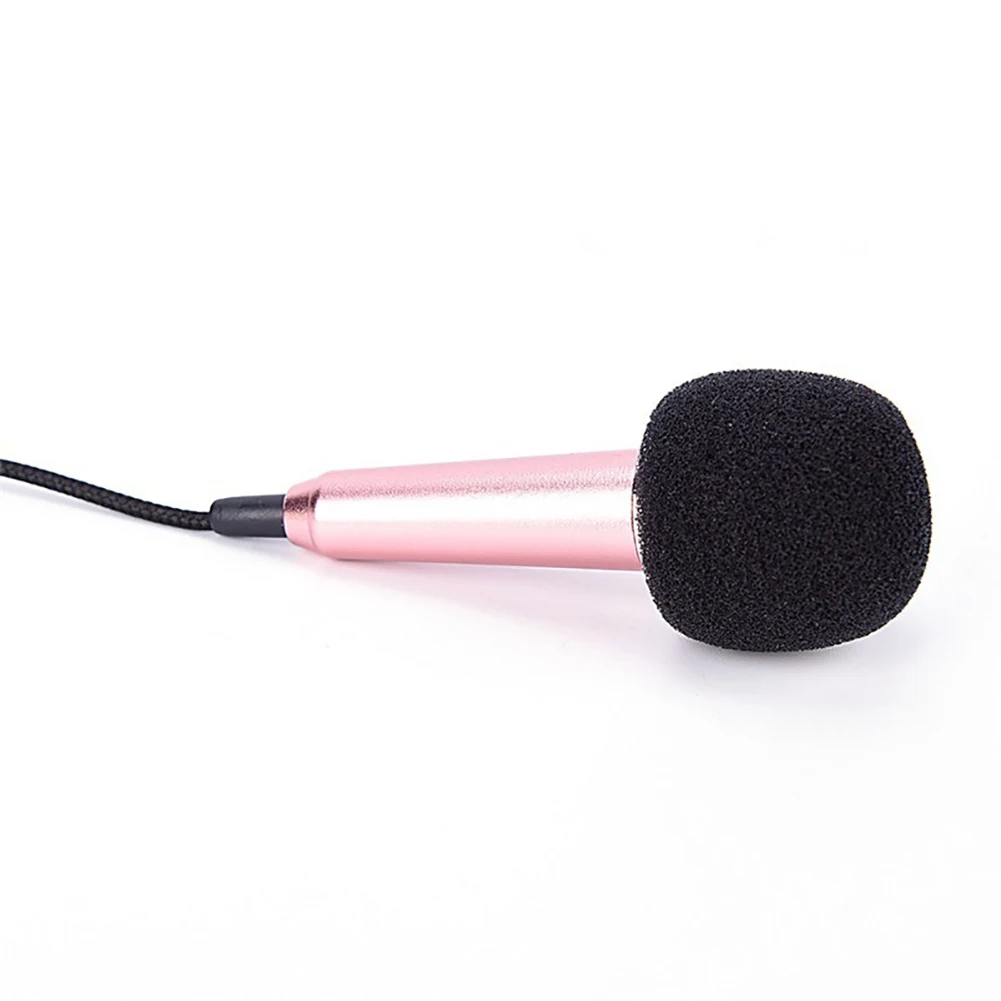 Portable 3.5mm Stereo Studio Mic KTV Karaoke Mini Microphone For Cell Phone Laptop PC Desktop  Small Size Mic