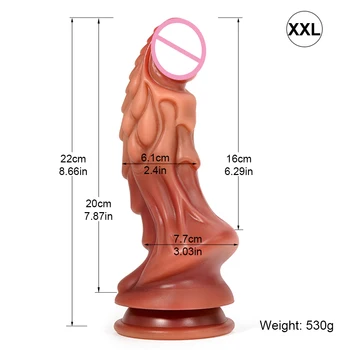 Soft Real Huge Dildo Suction Cup Long Cock Anal Plug Sex Toy for Men Women Lesbian Masturbators Double Skin Feel Big Thick Penis 4