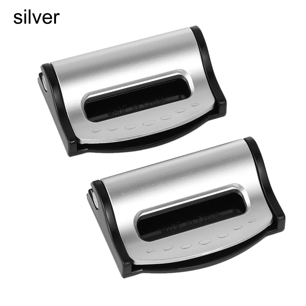 XuBa 2 Pcs Universal Car Seat Safety Belt Anti-Slip Clip Vehicle Adjustable Holder Protable Buckle Clamp Fixing Clip Black