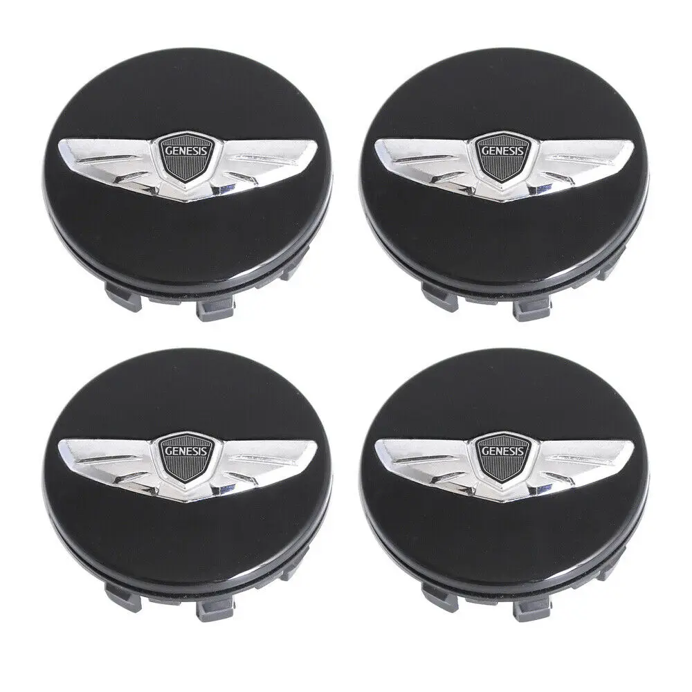 4x 60mm NEW Black Wings Car Wheel Center Hub Caps Cover for Genesis Coupe 18" 19" | Автомобили и мотоциклы