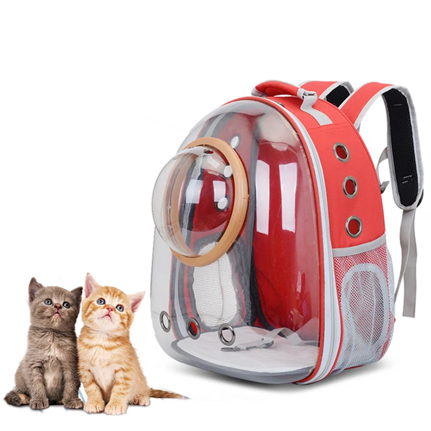 

Cat Backpack Fashion Breathable Transparent Pet Carrier Bag For puppy Cat Portable Dog Backpack