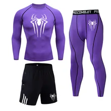 Зимнее термобелье для мужчин, сохраняющее тепло, кальсоны для фитнеса, компрессионное нижнее белье, леггинсы и майки