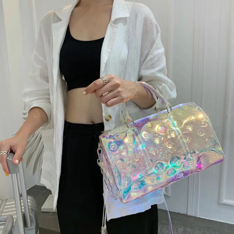 Прозрачная сумка, бренд Луи, женская модная прозрачная сумка, женские сумки, Bolsa Feminina, сумка через плечо, Channel CC GG - Цвет: colorful