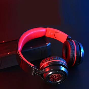 

colorful light-emitting wireless bluetooth 5.0 HIFI stereo earphones FM headphone support SD with mic for mobile ipone xiaomi