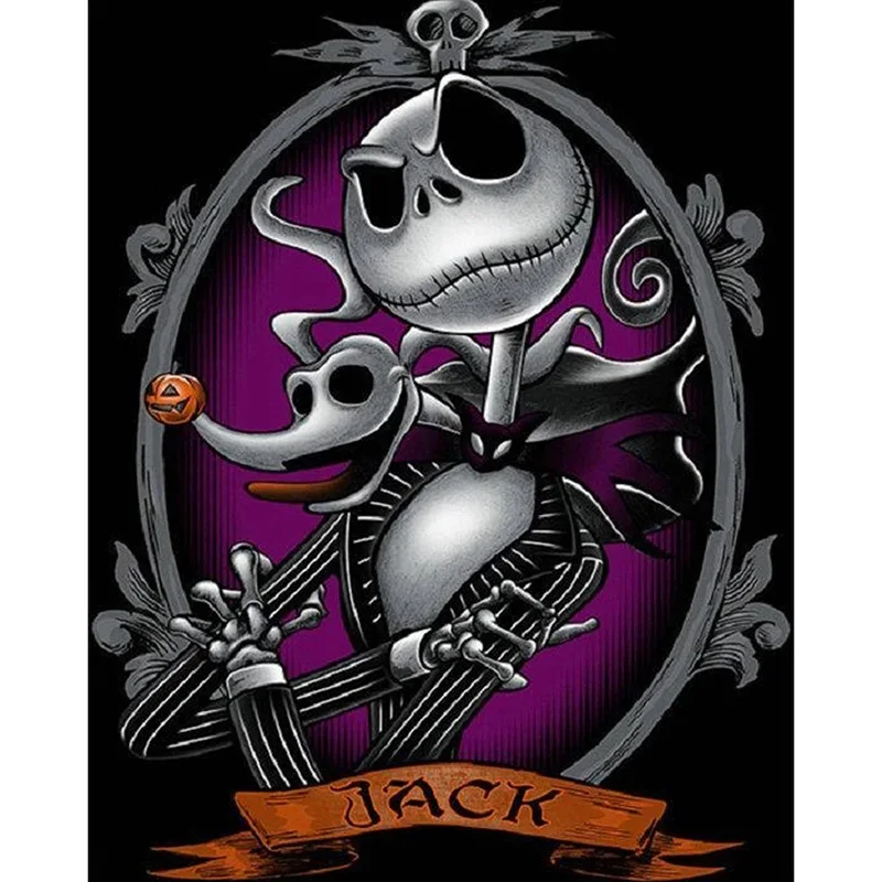 5D Diamond Painting Full SquareRound Jack From Nightmare Before Christmas Kit Embroidery Cross Stitch Rhinestone Mosaic | Дом и сад