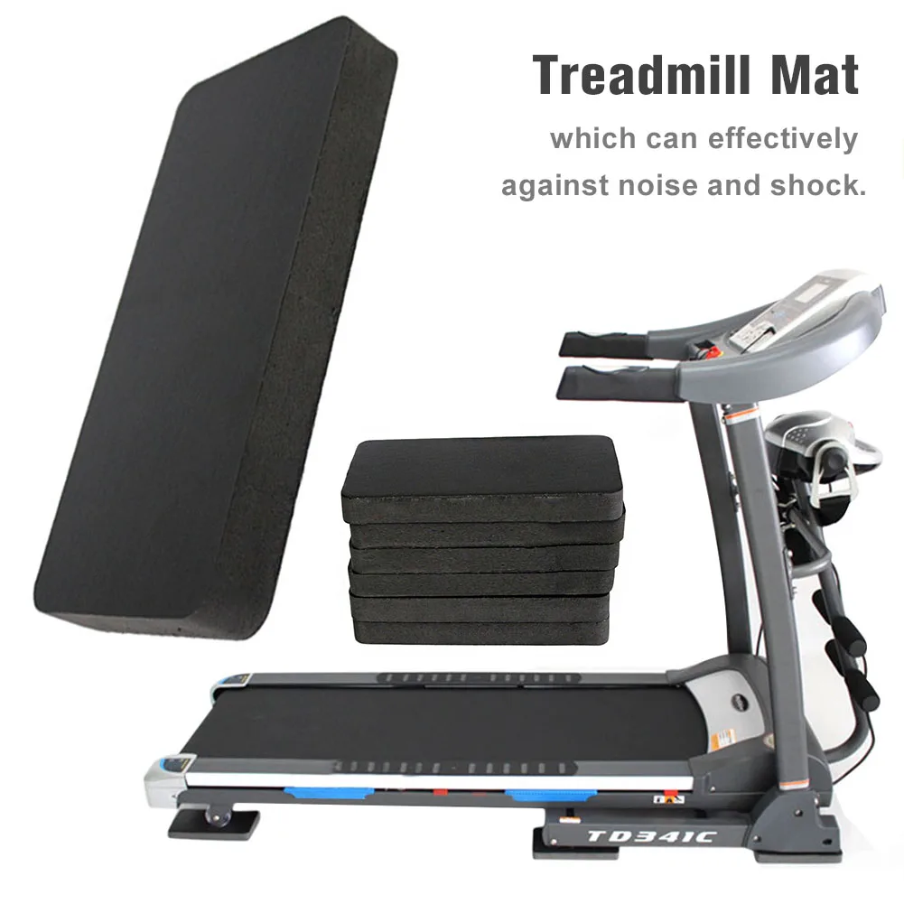 Bike Mat 6Pcs Silicone Treadmill Mat Anti Vibration Exercise