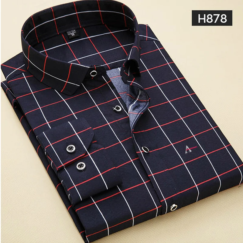 Aramy-Camisa de algodón de manga larga para hombre, camisa informal con estampado Floral bordado, 2020