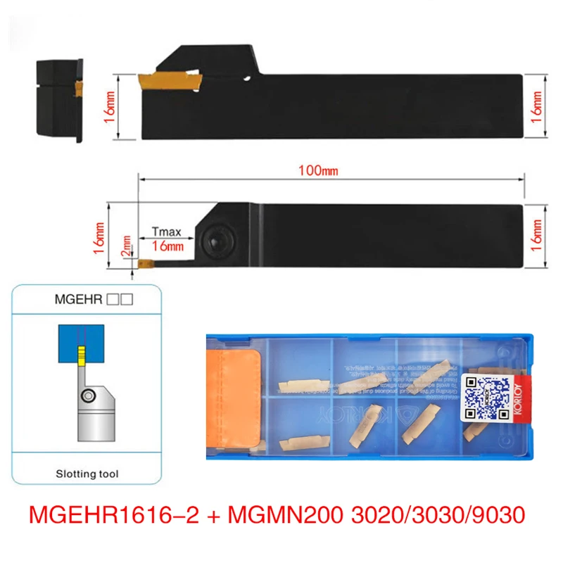 1 шт. MGEHR1616-2 держатель инструмента для MGEHL1616-2 + 10 MGMN200 M NC3020/NC3030/PC9030 набор