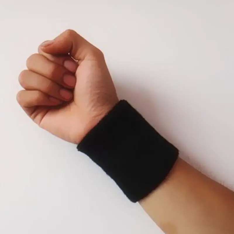 1Pcs Wrist Sweatband Tennis Sport Wristband Volleyball Gym Wrist Brace  Support Sweat Band Towel Bracelet Protector