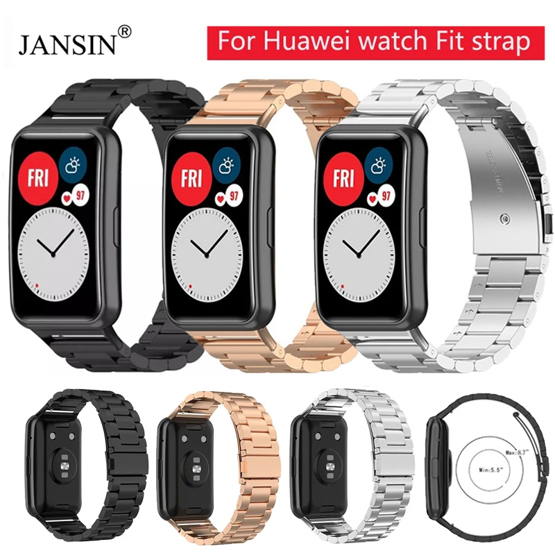 Stainless Steel Metal Watch Band For Huawei Watch Fit Strap Classic