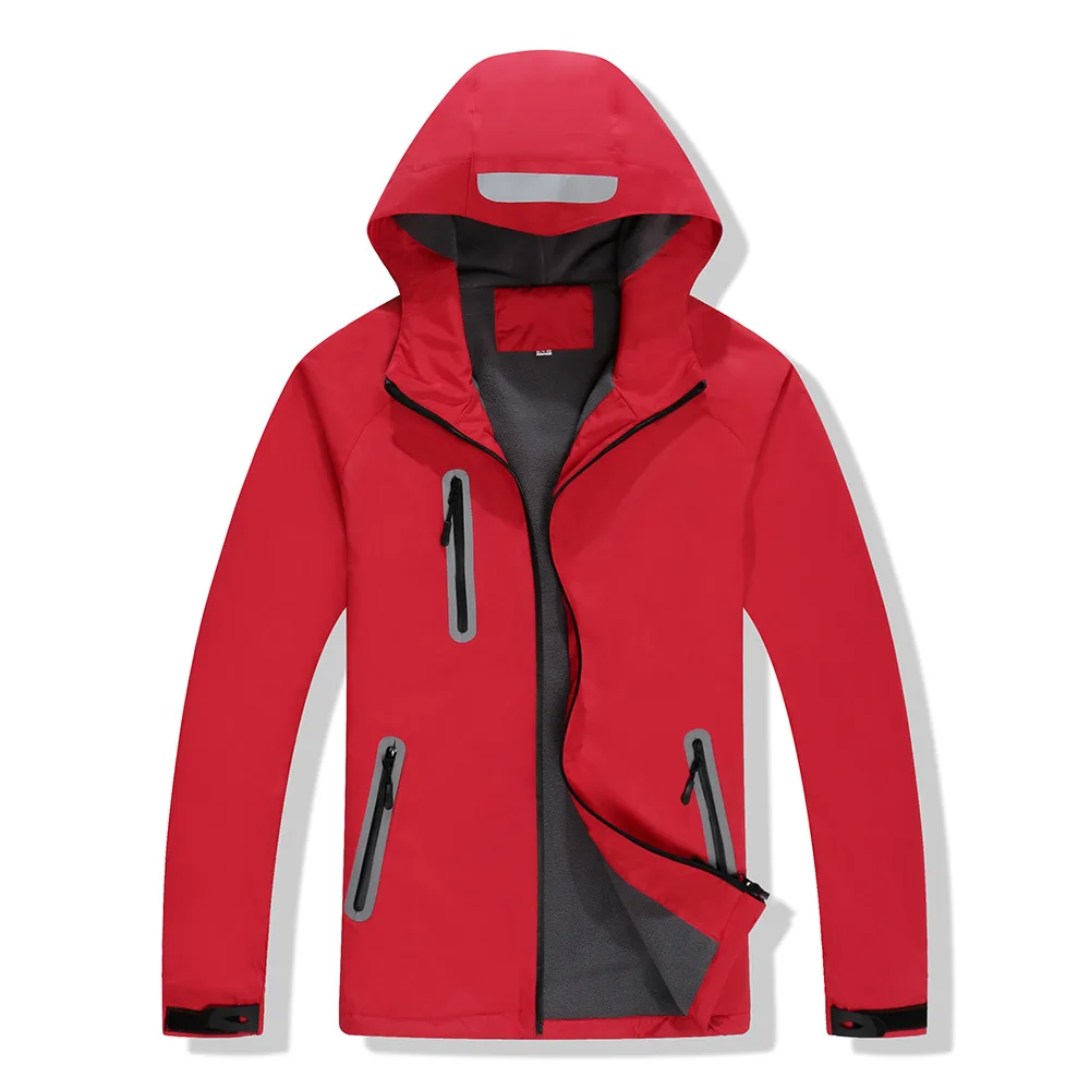 Уличные водонепроницаемые куртки для мужчин и женщин, Охотничья ветровка, лыжное пальто, походный дождь, кемпинг, рыбалка, сохраняющая тепло тактическая одежда - Цвет: Красный