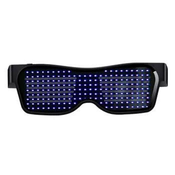 

New Magic Bluetooth Led Party Glasses APP Control Shield Luminous Glasses USB Charge DJ Party Halloween Glasses ll