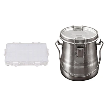 

Oil Painting Brush Washing Bucket Wash Pen Barrel with Airtight Leak Proof Paint Palette Box Empty Sealed Container