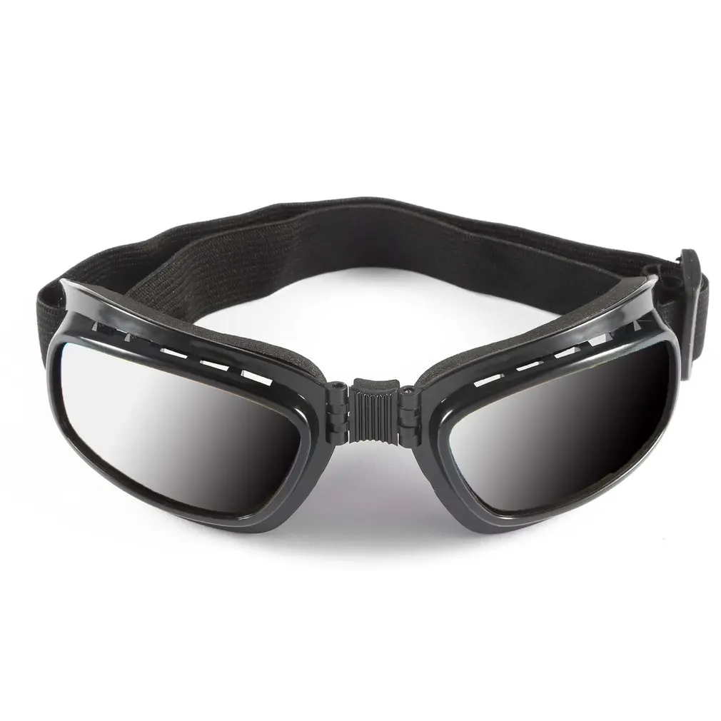 Складные винтажные мотоциклетные очки, ветрозащитные пылезащитные лыжные очки для гонок по бездорожью, очки, регулируемая эластичная лента, Новинка - Цвет: gray