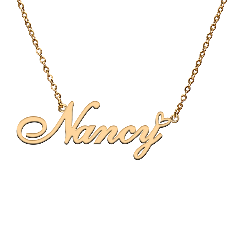 

God with Love Heart Personalized Character Necklace with Name Nancy for Best Friend Jewelry Gift