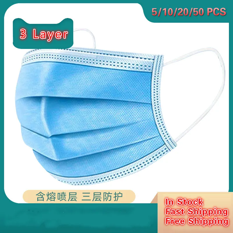 

Disposable Mask 3 Layer Anti Dust Anti Virus Ear Loop Protection Cotton Non-woven Mouth Face Mask Breathable CE Certification
