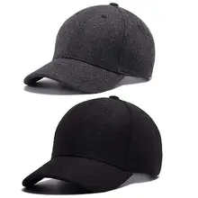 Корейские однотонные бейсболки, Осенние шерстяные кепки для мужчин и женщин