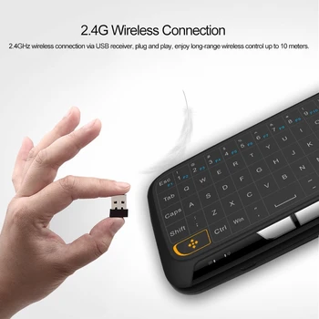 

2.4GHz Wireless Keyboard Full Touchpad Remote Control Keyboard Mouse Mode