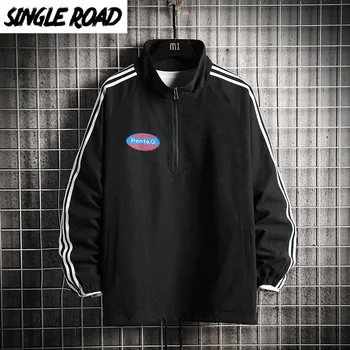 

SingleRoad Mens Jacket Men 2020 Autumn Side Striped Windbreaker Korean Style Hip Hop Japanese Streetwear Harajuku Black Jackets