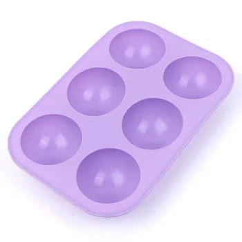 

Half Sphere Silicone Molds Bakeware Cake Decorating Tools 6-hole Chocolate Fondant Mould Random Color Ball Shape Biscuit Tool