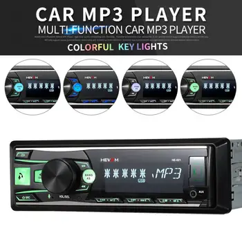 

12V 1 Din Car Radio Multimedia Voice Control Bluetooth Audio Player Front Detachable Panel Compatible with Mobile APP Navigation