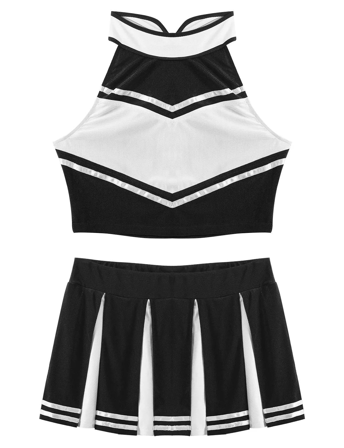 Cosplay&ware Womens Cheerleader Costume Uniform Sexy Party Clubwear Crop Top With Mini Pleated Skirt Lingerie School Girls -Zentai shop online H95921d4da98844ff96db830dc310301dt.jpg