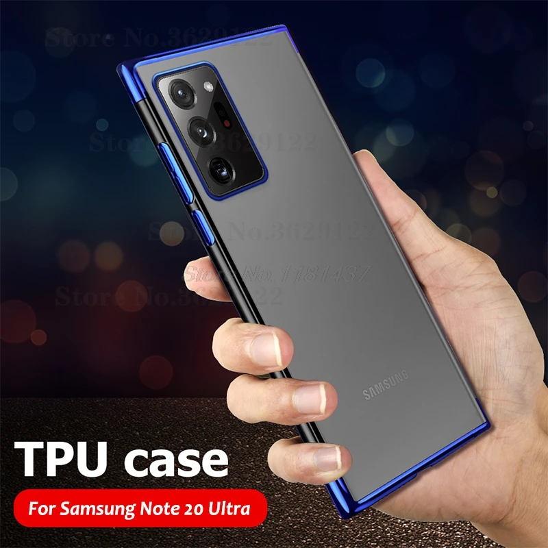 Прозрачный чехол-бампер с покрытием для samsung galaxy Note20 Ultra note 20 Note20Ultra силиконовый