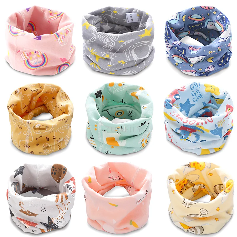 Spring Winter Children Boys Girls Baby Bibs Wool Foulard Scarf Cotton O Ring Padded Scarf Snood Scarves Shawl Warm Neckerchief