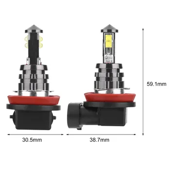 

newNewest 2 Pieces H11 20W Car Fog Light 4 LED 6500K Car LED Front Fog Light Headlamps DC12-24V Hot Selling