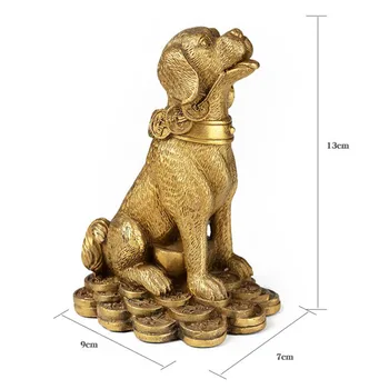 

Chinese Style Lucky Money Dog Art Sculpture Chinese Zodiac Dog Statue Animals Figurine Brass Art&Craft Home Decoration R2648