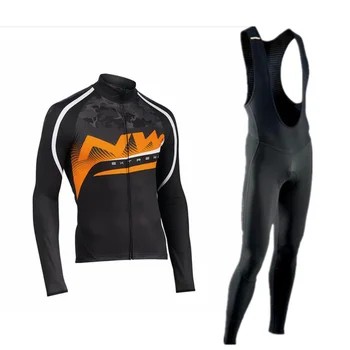 

NW Northwave Spring/Autumn Men's Cycling Jersey Set Long Sleeve MTB Bike Cycling Clothing MTB Bicycle Wear Cycling Clothes Set