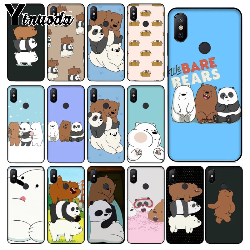 

Yinuoda we bare bears miniso phone Case for xiaomi redmi 7 5plus 6pro 6a 4x go note5 note7 note6pro mi8se 9se cover