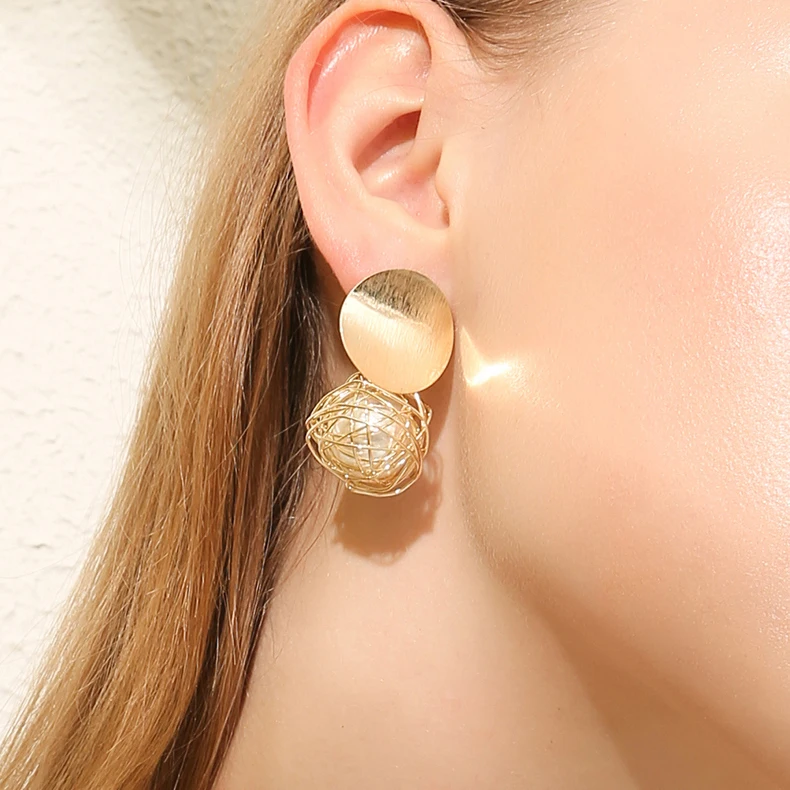 New Arrival Fashion Earrings for Woman Exaggerate Personality Metal Club Party Trendy Jewelry Accessories CEL2008 | Украшения и