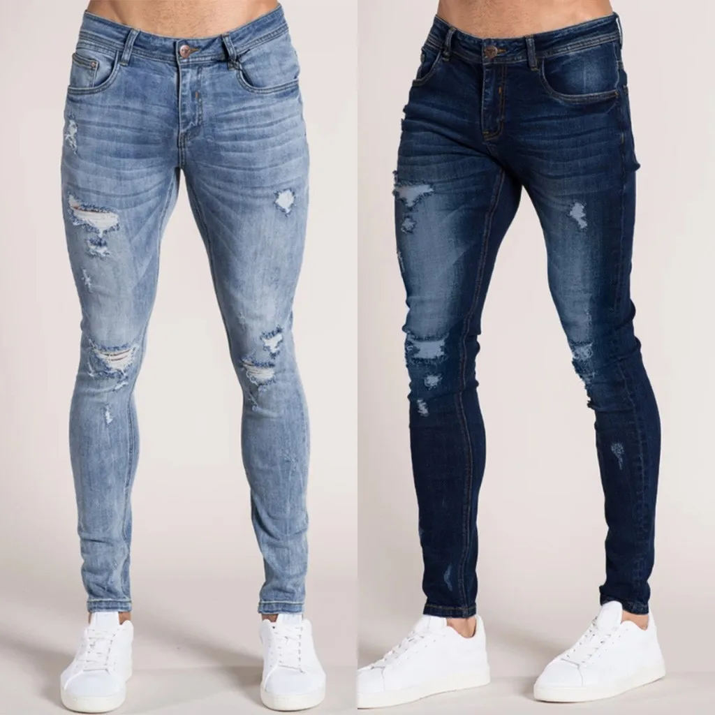 Fashion Streetwear Men's Jeans Vintage 